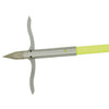 Muzzy Classic Fish Arrow Chartreuse With Iron 2 Barb Point