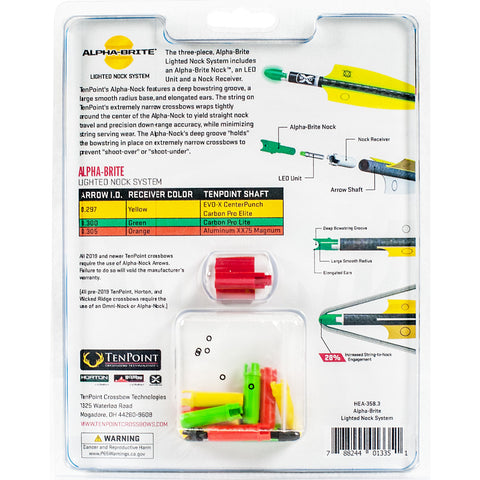 Image of Tenpoint Alpha Brite Lighted Nock System 3 Pk.