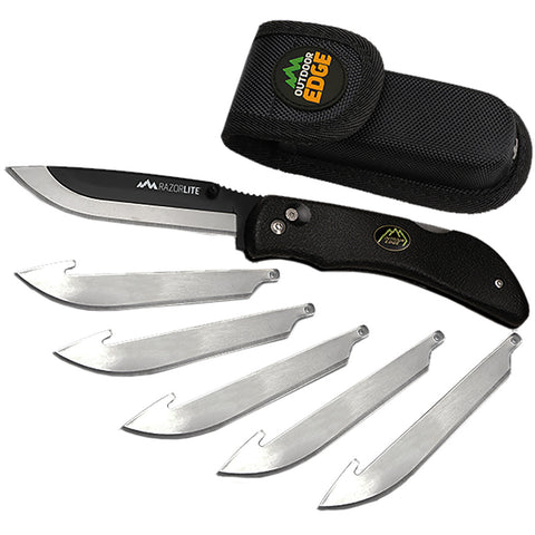 Image of Outdoor Edge Razor-lite Knife Black 6 Blades Clamshell