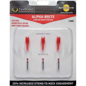 Tenpoint Alpha Brite Lighted Nock Kit .297 Red 3 Pk.