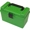 Mtm Deluxe Handled Rifle Ammo Case Extra Large Green 50 Rd.