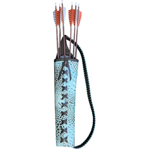 Neet Alligator Embossed Back Quiver Rh Turquoise