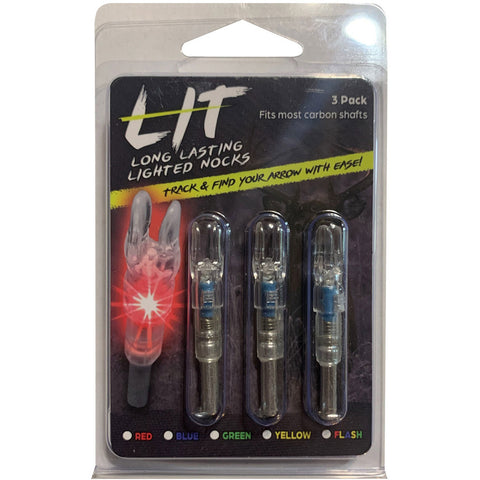 Image of Flex Fletch Lit Lighted Arrow Nocks .166 Green 3 Pk.