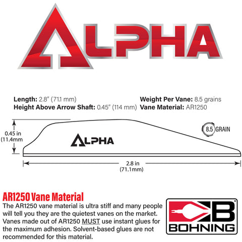 Image of Bohning Alpha Vanes American Flag 100 Pk.