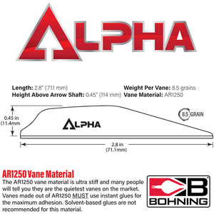 Bohning Alpha Vanes American Flag 100 Pk.