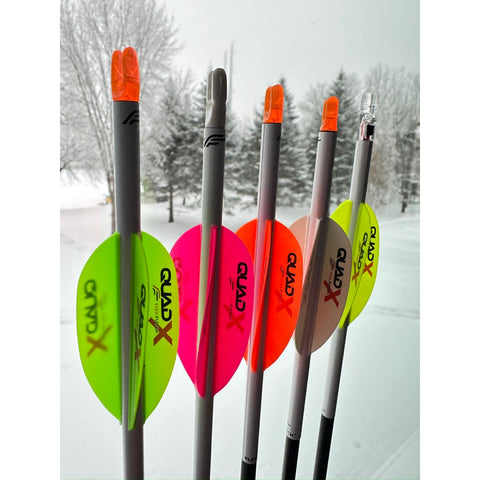 Image of Flex Fletch Quad X Vanes Blaze Orange 50 Pk.