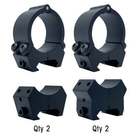 Image of Versaring Universal Scope Rings Black 30mm Hinge