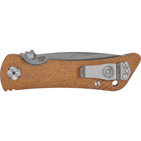 Image of Southern Grind Spider Monkey Folding Knife 3.25 In. Drop Point Stain W/micarta Handle