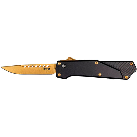 Image of Southern Grind Arachnid Otf Knife 3.2 In  Drop Point Bronze W/black