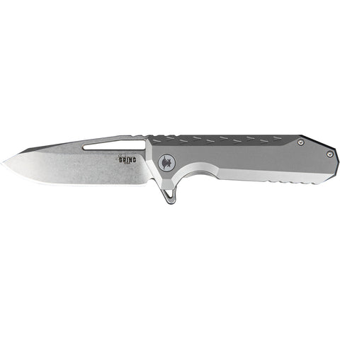 Image of Southern Grind Penguin Folding Knife 3.5 In. Drop Point Satin W/ Titanium