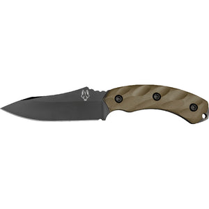 Southern Grind Jackal Fixed Blade Knife 4.75 In. Black Pvd W/ Od Green Handle