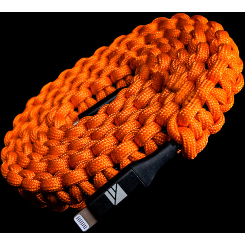 Image of Dark Energy Lightning To C Paracord Cable  Orange