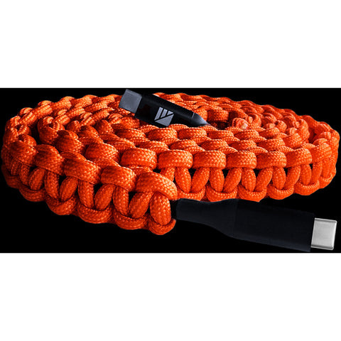 Image of Dark Energy Usb C To C Paracord Cable  Orange