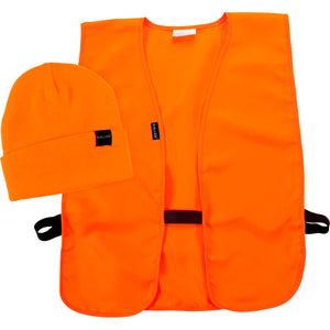 Allen Stocking Cap And Vest Combo Blaze Orange Fits M-xl