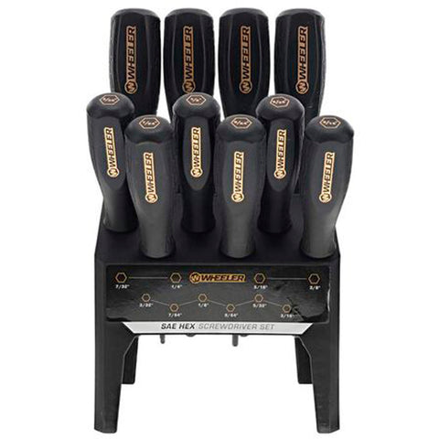 Image of Wheeler Benchtop Screwdriver Set Sae Hex 10 Pc.