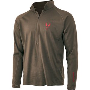 Badlands Pecora Midweight Merino 1/4 Zip Mud Small