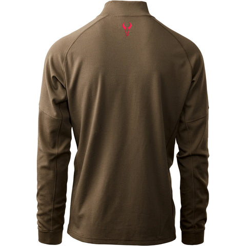 Image of Badlands Pecora Heavyweight Merino 1/4 Zip Mud Large