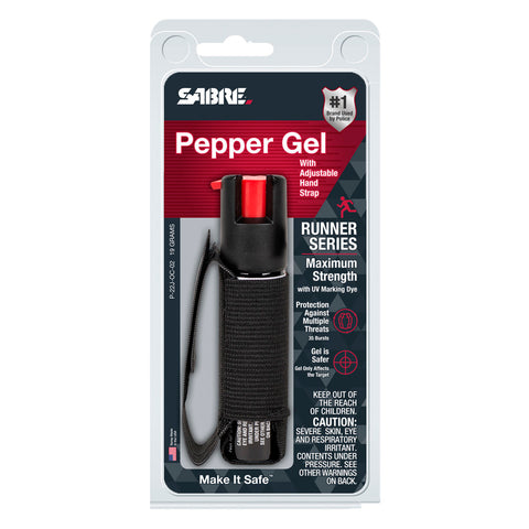 Image of Sabre Runner Pepper Gel With Hand Strap Black