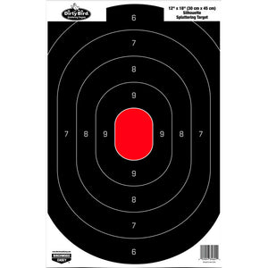 Birchwood Casey Dirty Bird Silhouette Target 12 X 18 In. Black & Red 100 Pack