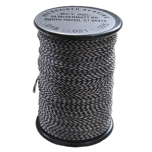 Bcy 62 Braided Center Serving Black/white .018 100 Yds.