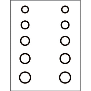 Gunstar Mini Circles Target Reticle Set Black