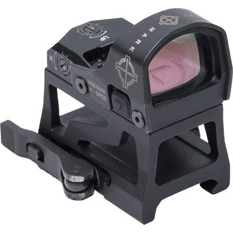 Image of Sightmark Mini Shot M-spec Lqd Red Dot Sight 1x 3 Moa Lp/ar Riser Fixed Mount