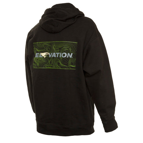 Image of Elevation Topo Hoody Black Large