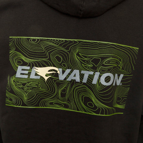 Image of Elevation Topo Hoody Black Large