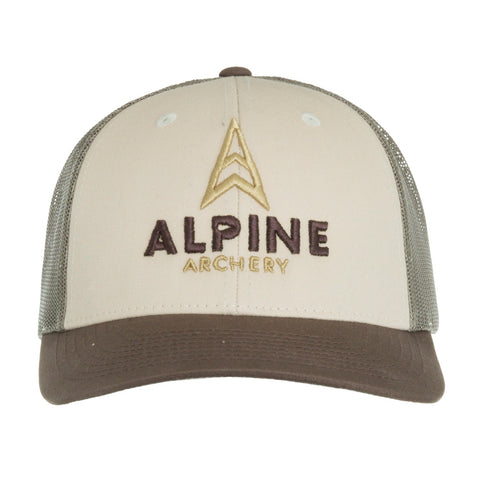 Image of Alpine Low Pro Trucker Cap Brown/loden/tan