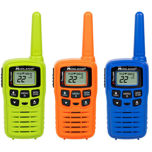 Midland X-talker T10 Two Way Radio Multi Color 3 Pk.