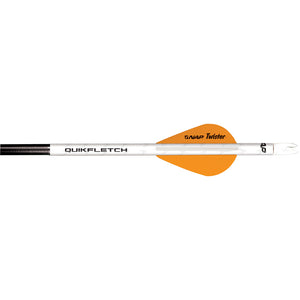 Nap Quikfletch W/twister Vanes White/orange 6 Pk.