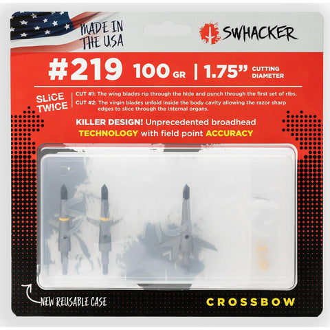 Image of Swhacker Crossbow Broadheads 100 Gr. 1.75 In. 3 Pk.