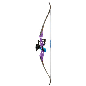 Fin Finder Bank Runner Bowfishing Recurve Package With Winch Pro Bowfishing Reel Purple 35 Lbs. Rh