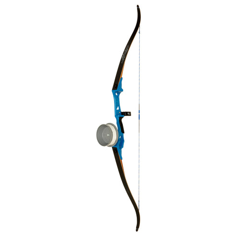 Image of Fin Finder Bank Runner Bowfishing Recurve Package With Drum Reel Package Blue 58 In. 35 Lbs. Rh