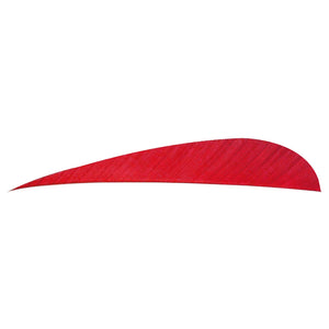 Trueflight Parabolic Feathers Red 4 In. Lw 100 Pk.